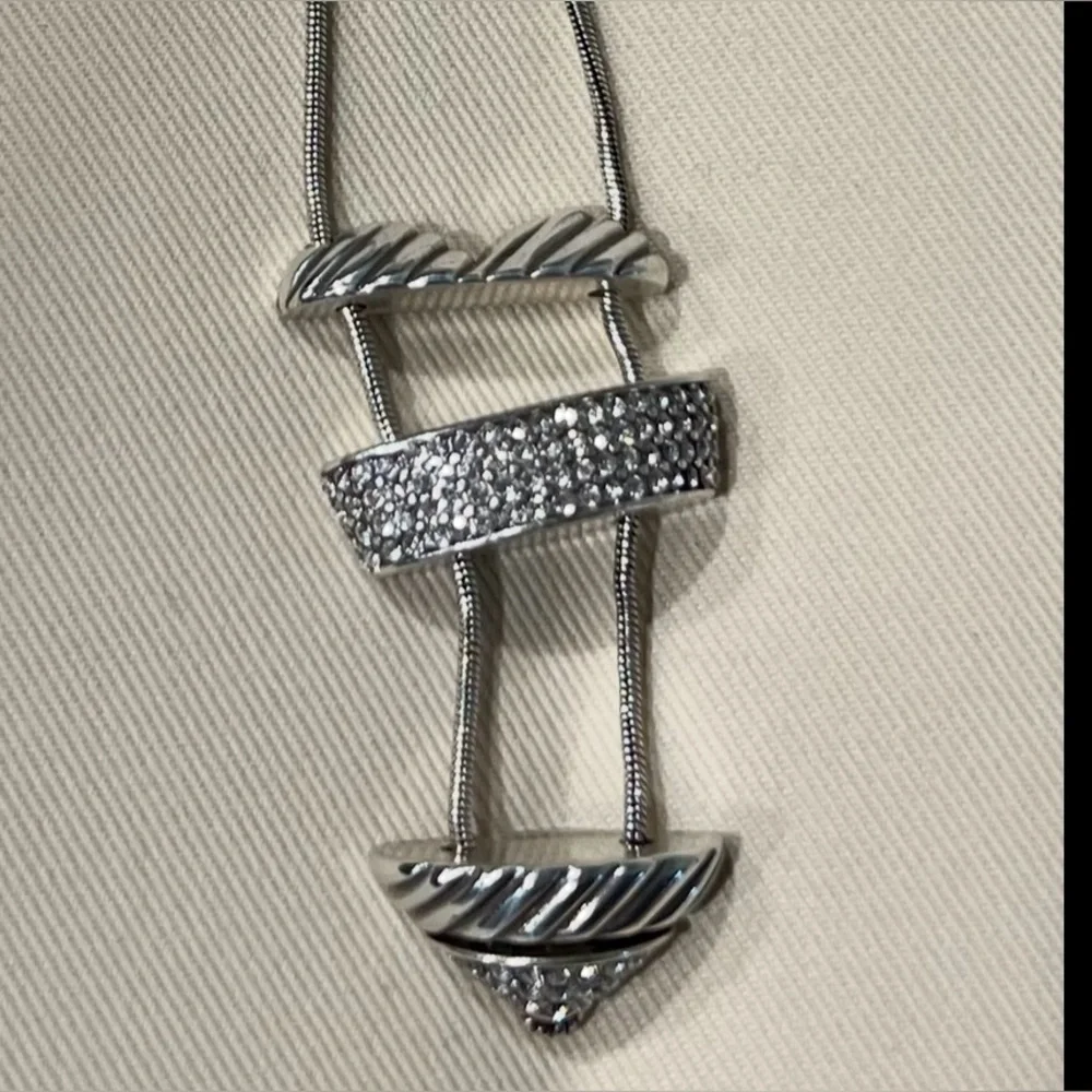 Vintage Brighton Silver Heart Pendant Necklace